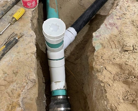 basement drain install 2